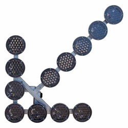 Sageata lumoinoasa LED de semnalizare - dirijare trafic cu 12 lampi rotunde de 100 mm diametru Sageata lumoinoasa LED de semnalizare - dirijare trafic cu 12 lampi rotunde de 100 mm diametru